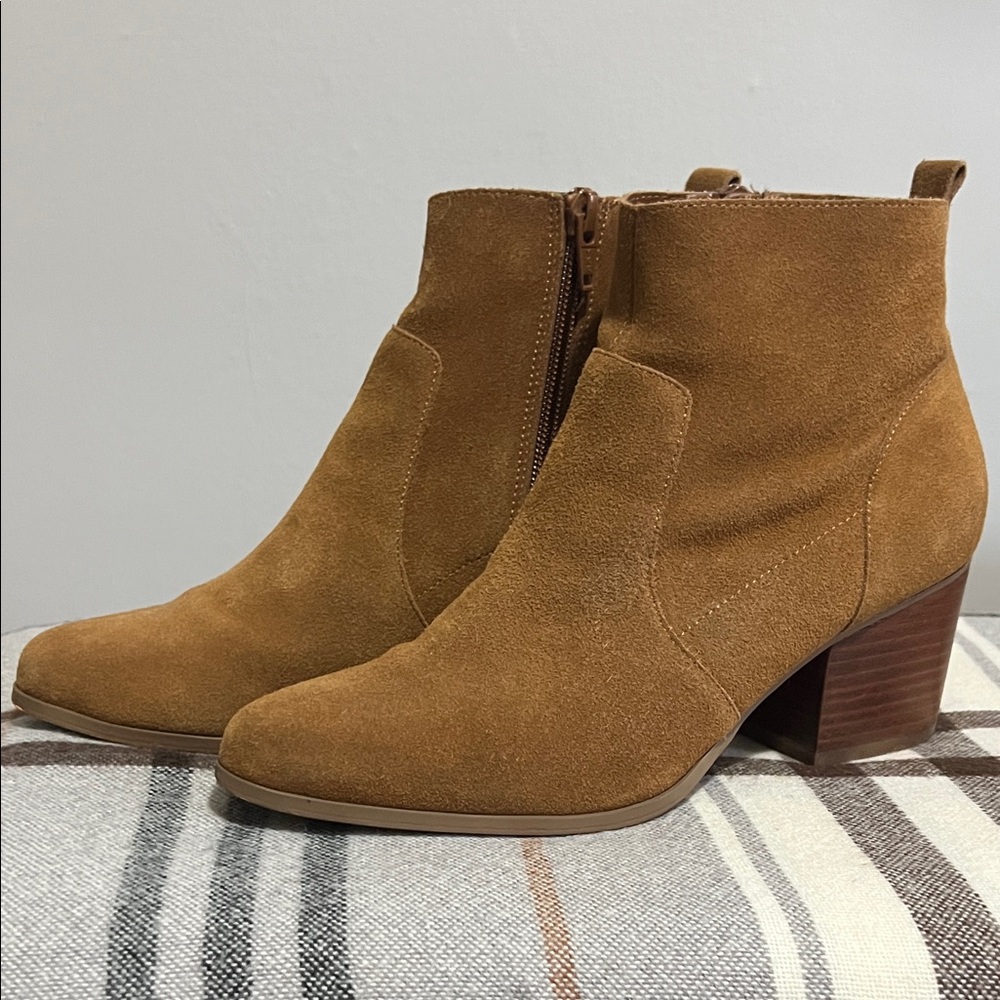 Zara Brown Suede Ankle Boots
